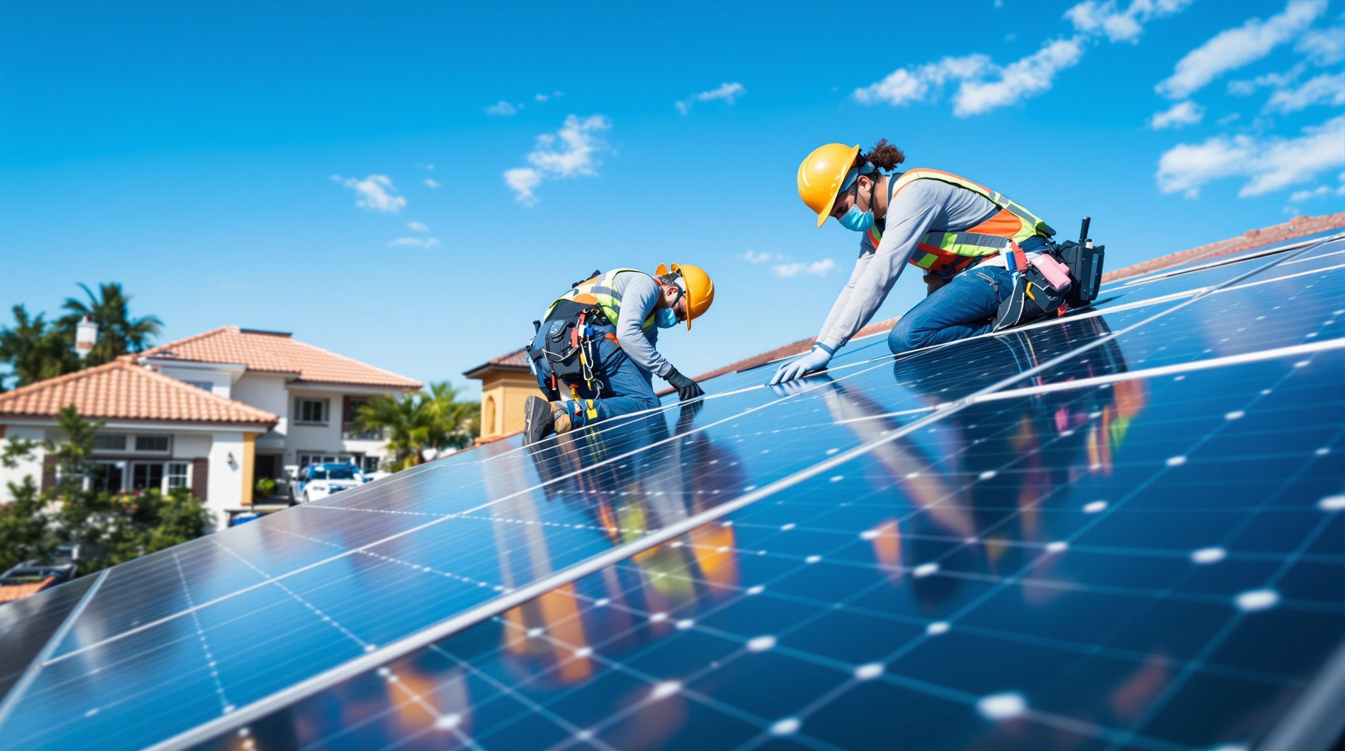 Instalación de placas solares en vivienda